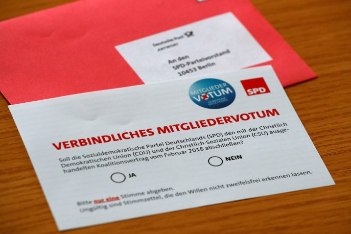 Članovi SPD-a će svoj glas »za« ili »protiv« nove velike koalicije slati poštom / Foto: REUTERS