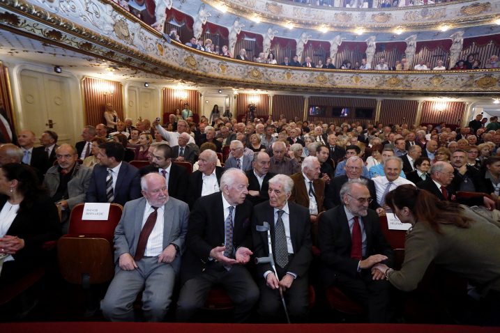 U HNK-u borci iz NOB-a i poštovatelji antifašizma / Snimio: D. TADIĆ/CROPIX