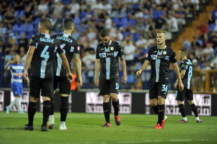 Galović, Lepinjica, Velkovski, Smolčić i Halilović nakon utakmice u Gradskom vrtu/D. KOVAČEVIĆ