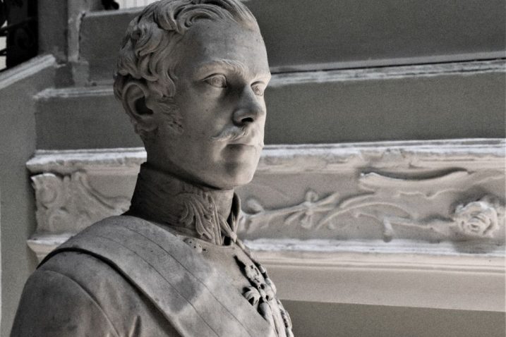 Mramorni kip cara Franje Josipa I., Državni arhiv u Rijeci / Snimio Mario Pintarić