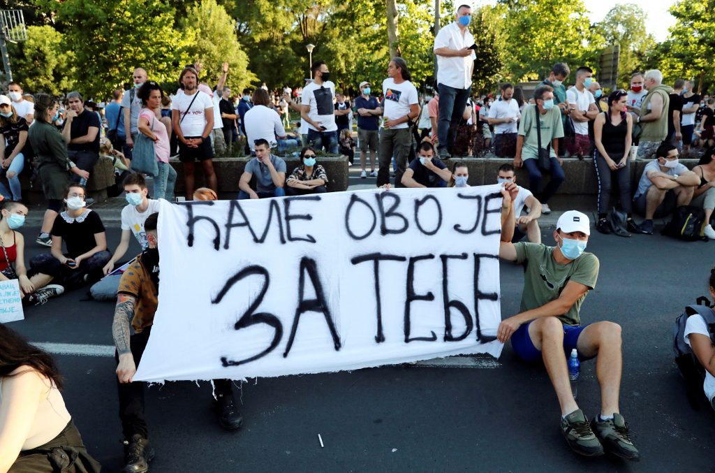 Prosvjed u Beogradu / Reuters