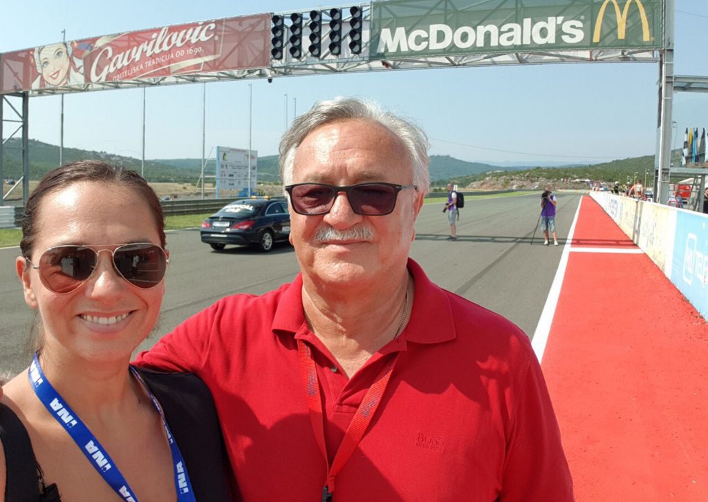 Na Automotodromu Grobnik s kćerkom Janom
