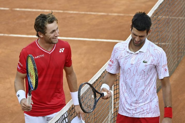 Novak Đoković i Casper Ruud/Foto REUTERS