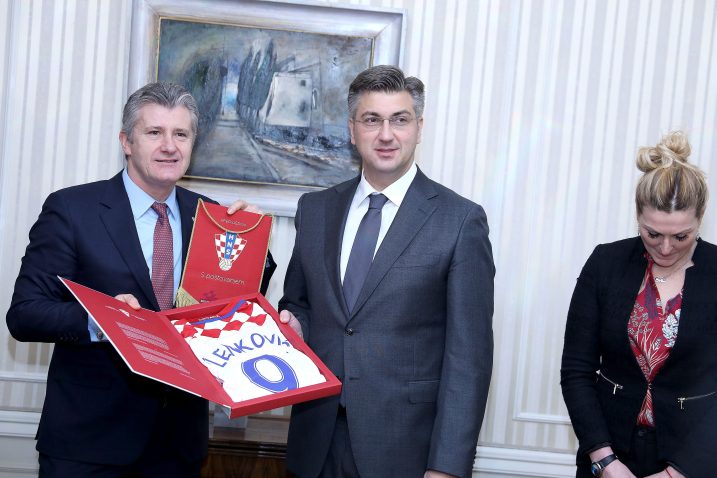 Davor Šuker i Andrej Plenković / Foto Patrik Macek/PIXSELL