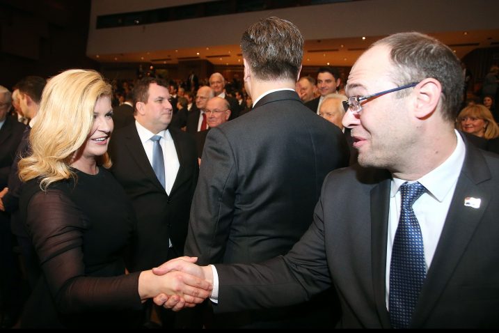 Kolinda Grabar-Kitarović i Ivo Davor Stier / Foto G. STANZL/PIXSELL