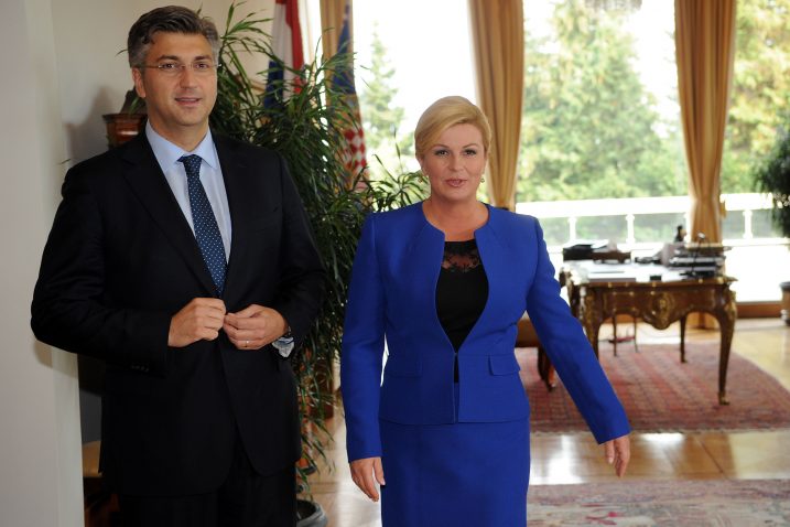 Andrej Plenković i Kolinda Grabar-Kitarović, Foto: D. KOVAČEVIĆ