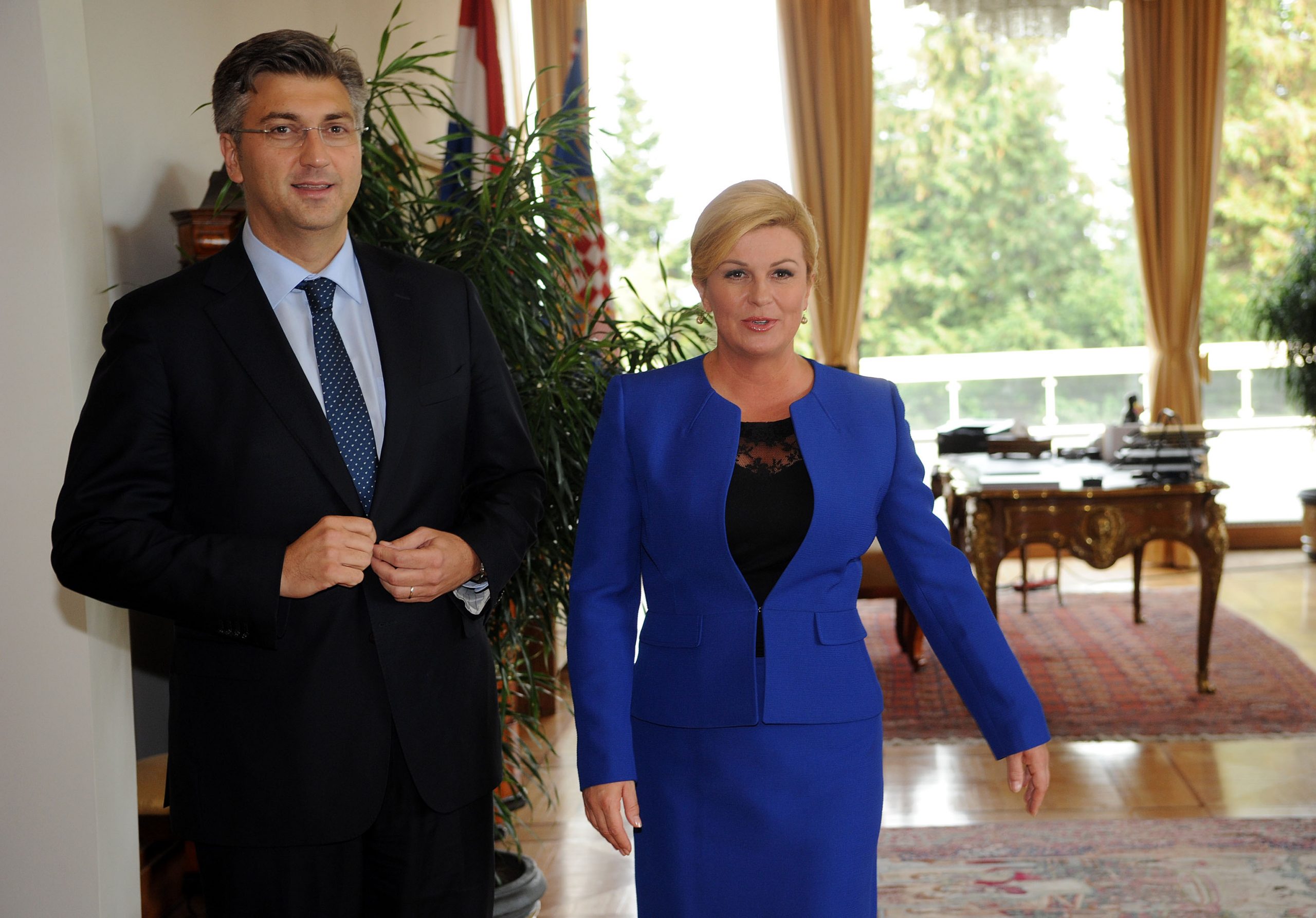Andrej Plenković i Kolinda Grabar-Kitarović, Foto: D. KOVAČEVIĆ