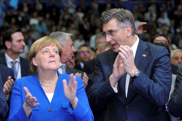 Angela Merkel i Andrej Plenković / Foto: D. KOVAČEVIĆ