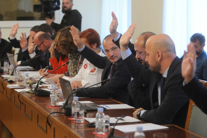 Glasovanje o pozvanim svjedocima na sjednici Istražnog povjerenstva za Agrokor / Foto Darko JELINEK