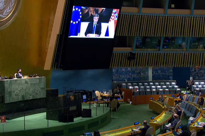 Plenković videolinkom u UN-u