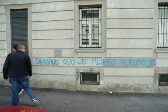 Grafit na klubu Dragana Kovačevića / Foto Marko Prpic/PIXSELL