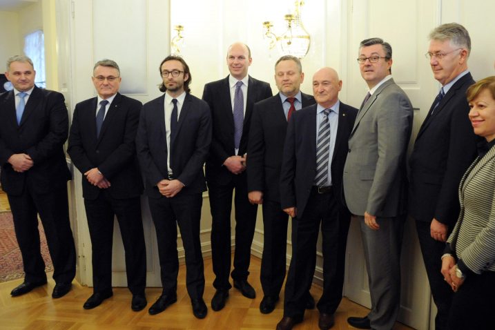 Tihomir Oreskovic s delegacijom HUP-a / Foto Darko JELINEK