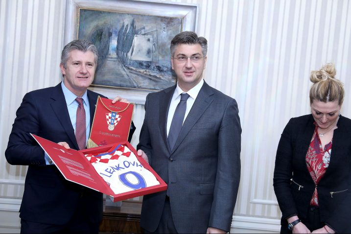 Davor Šuker, Andrej Plenković i Janica Kostelić / Foto Patrik Maček/PIXSELL