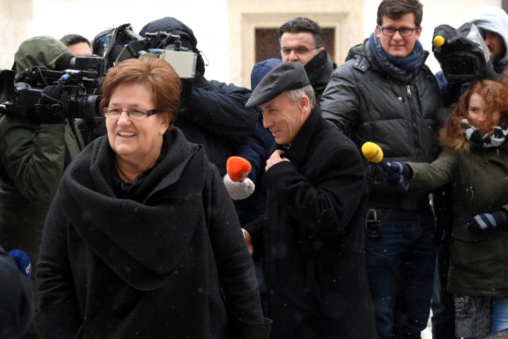 Dolazak vjerovnika koncerna Agrokor u Banske dvore na sastanak s premijerom Andrejom Plenkovicem / Foto Marko LUKUNIĆ/PIXSELL