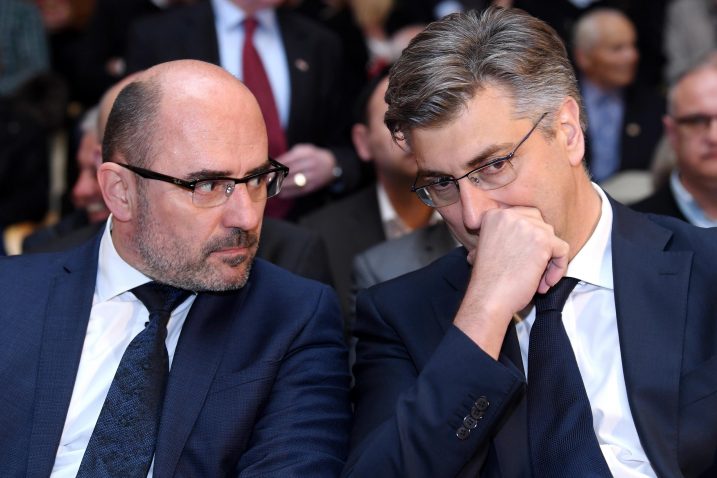 Milijan Brkić i Andrej Plenković / Foto: Marko LUKUNIC / PIXSELL