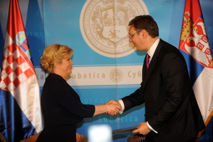 Kolinda Grabar-Kitarović i Aleksandar Vučić / Foto NL arhiva