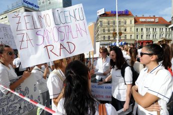 S prosvjeda pripravnika 2012. godine / Foto Davor Kovačević