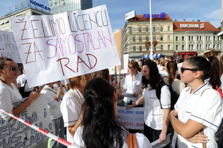 S prosvjeda pripravnika 2012. godine / Foto Davor Kovačević