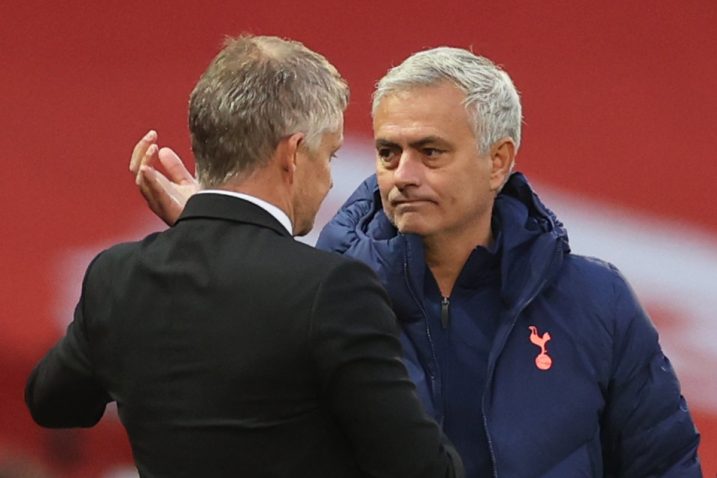 Ole Gunnar Solskjær i Jose Mourinho/Foto REUTERS