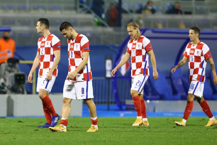 Mateo Kovačić i suigrači istekom utakmice s Francuzima/Foto REUTERS