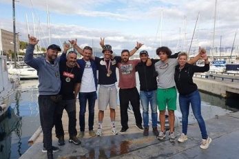 Enrico Marotti i vesela ekipa iz Voloska na splitskoj fešti
