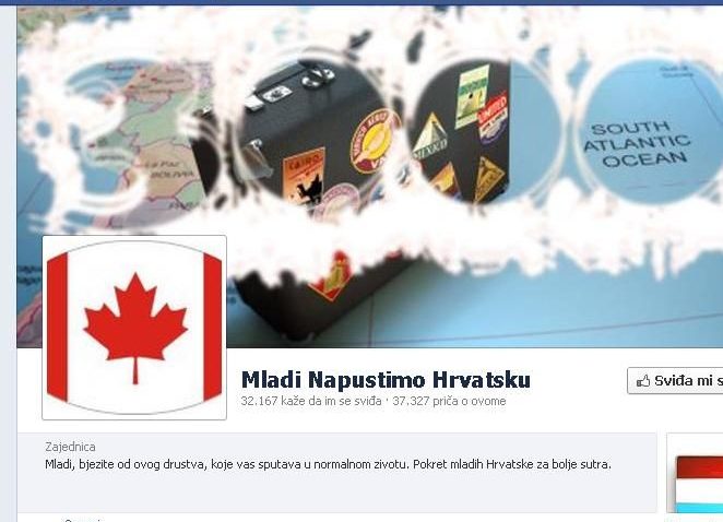 Sve popularnija Facebook stranica "Mladi, napustimo Hrvatsku"