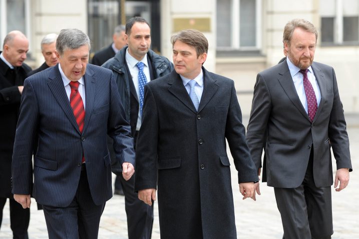 Nebojša Radmanović, Željko Komšić i Bakir Izetbegović, Foto: D. KOVAČEVIĆ