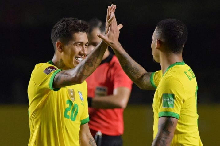 Roberto Firmino i Nelson Almeida/Foto REUTERS