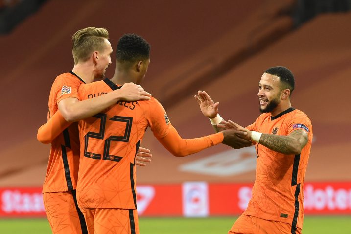 Memphis Depay i suigrači slave treći pogodak/Foto REUTERS