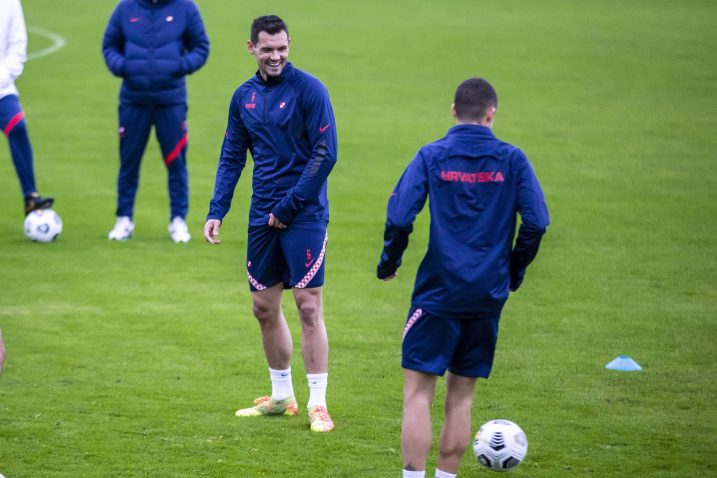 Dejan Lovren na treningu u Omišu/Foto PIXSELL