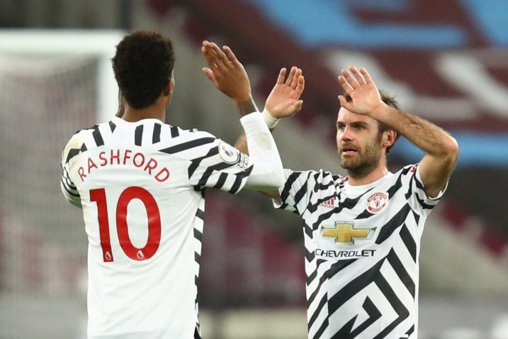 Marcus Rashford i Juan Mata/Foto REUTERS