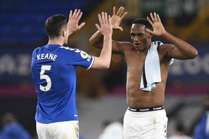 Michael Keane i Yerry Mina (Everton)/Foto REUTERS