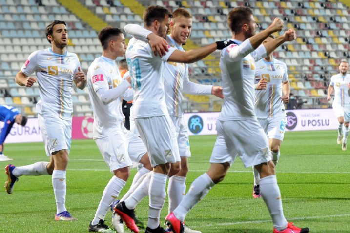 Riječko slavlje nakon pogotka Luke Menala/Foto Arhiva NL