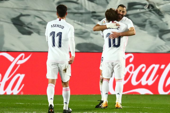 Asensio, Luka Modrić i Karim Benzema/Foto REUTERS