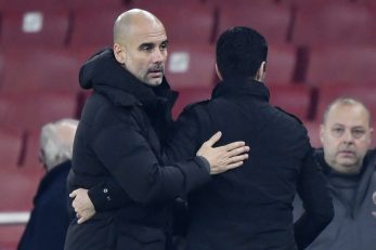 Pep Guardiola i Mikel Arteta/Foto REUTERS