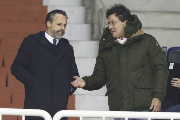 Predsjednici Lukša Jakobušić i Damir Mišković u poljudskoj loži/Foto PIXSELL