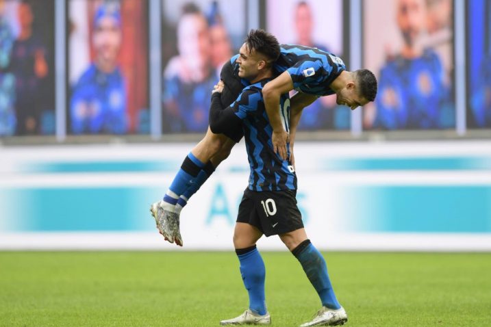Achraf Hakimi i Lautaro Martinez (Inter Milan) slave pogodak/Foto REUTERS