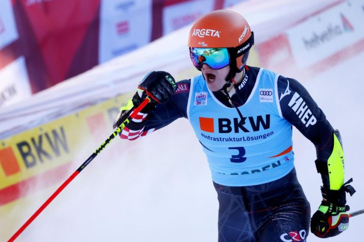 Filip Zubčić slavi u Adelbodenu/Foto: REUTERS