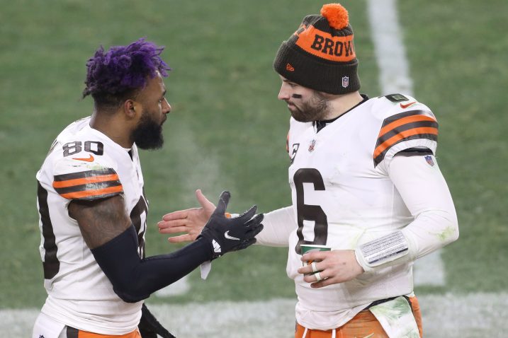 Baker Mayfield i Jarvis Landry (Cleveland)/Foto REUTERS
