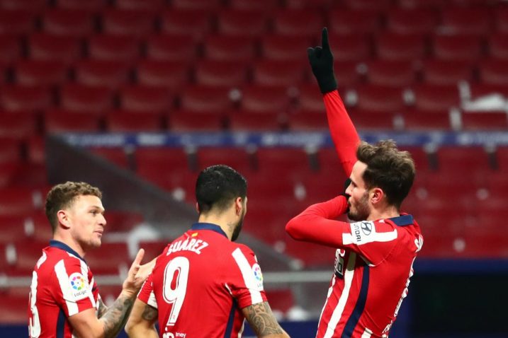 Saul Niguez (Atletico Madrid) slavi pogodak/Foto REUTERS
