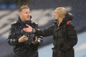 Dean Smith i Pep Guardiola/Foto REUTERS