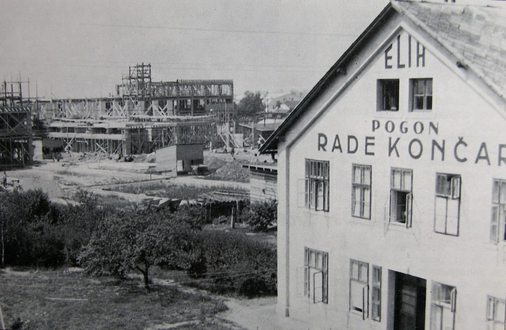 Izgradnja Končareve hale 1945.
