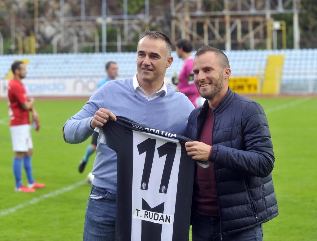 Robert Perčić i Toni Rudan, predsjednik i bivši igrač Opatije/Foto Arhiva NL