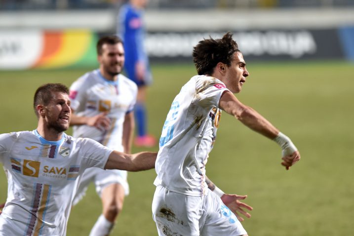 VULKAN OSJEĆAJA - Sandro Kulenović slavi pobjednički gol s Ninom Galovićem/Foto: D. KOVAČEVIĆ