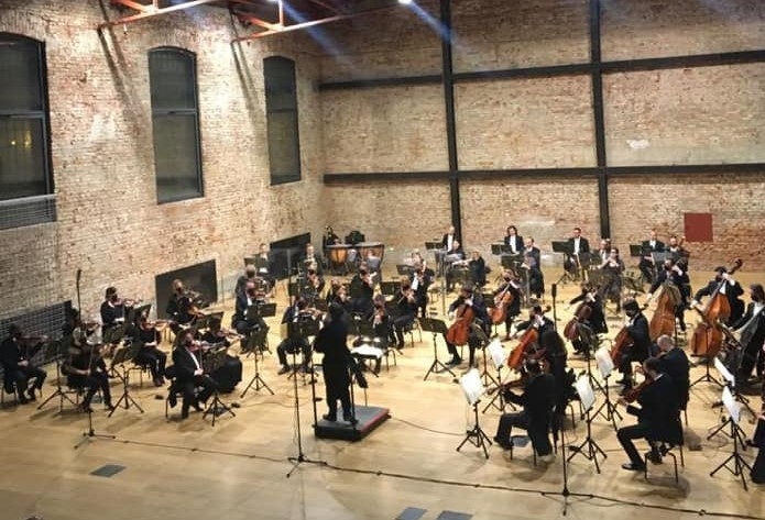 Zagrebačka filharmonija prilikom nastupa u Laubi / Foto ZFILH