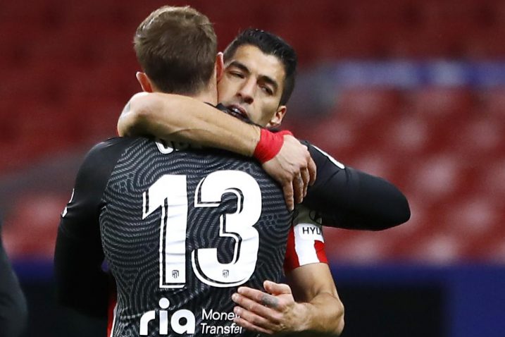 Jan Oblak i Luis Suarez/Foto: REUTERS