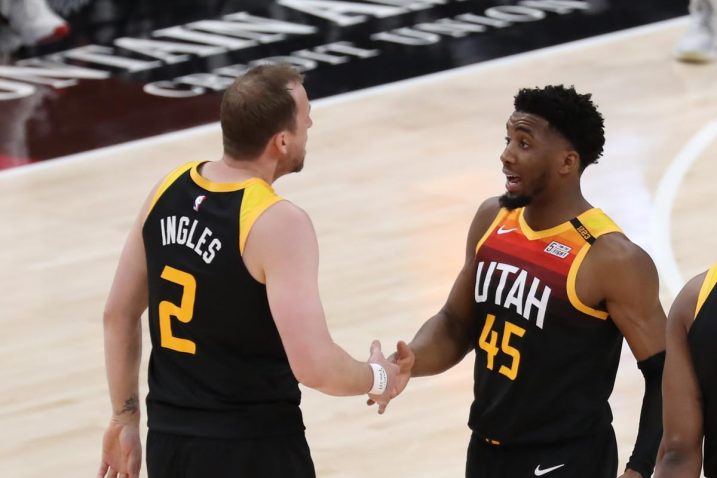 Joe Ingles i Donovan Mitchell/Foto: REUTERS