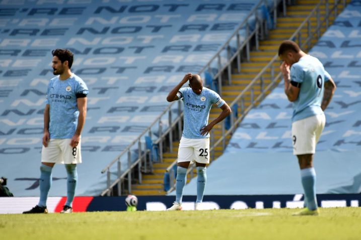 Razočarani igrači Manchester Cityja/Foto: REUTERS