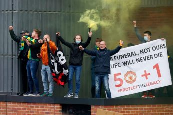 Prosvjed navijača Manchester Uniteda/Foto: REUTERS