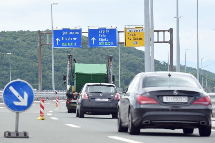 Čvor Sveti Kuzam – ograničena brzina kretanja na 60 kilometara na sat / Foto Marko Gracin